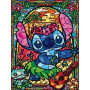 Diamond Painting - Broderie Diamant Stitch de Lilo & Stitch - Vitrail Hawaïen