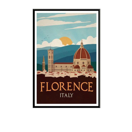 Haft diamentowy - Haft diamentowy - krajobraz Florencji w stylu vintage