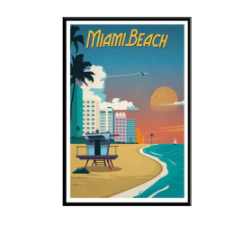 Diamond Painting - Broderie Diamant - Paysage Miami Beach