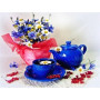 Diamond Painting - Broderie Diamant - Thé tasse bleu