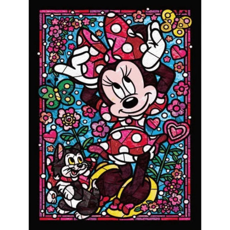 Haft diamentowy - Haft Diamentowy malowanie Minnie i Mickey Lovers - kultowa para witra owych kwiatów