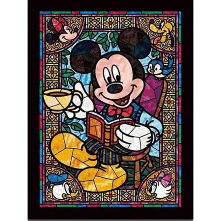 Haft diamentowy - Diamond Painting Mickey Master Reading - Ikona Disneya