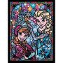 Diamond Painting - Kit Broderie Diamant La Reine des Neiges Vitrail - Anna et Elsa Complices